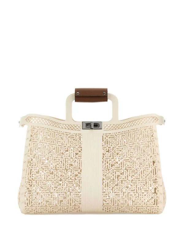 FENDI ホワイト ボストンバッグ FENDI ホワイト ボストンバッグ