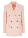 ZIMMERMANN Crush double-breasted linen blazer - Pink