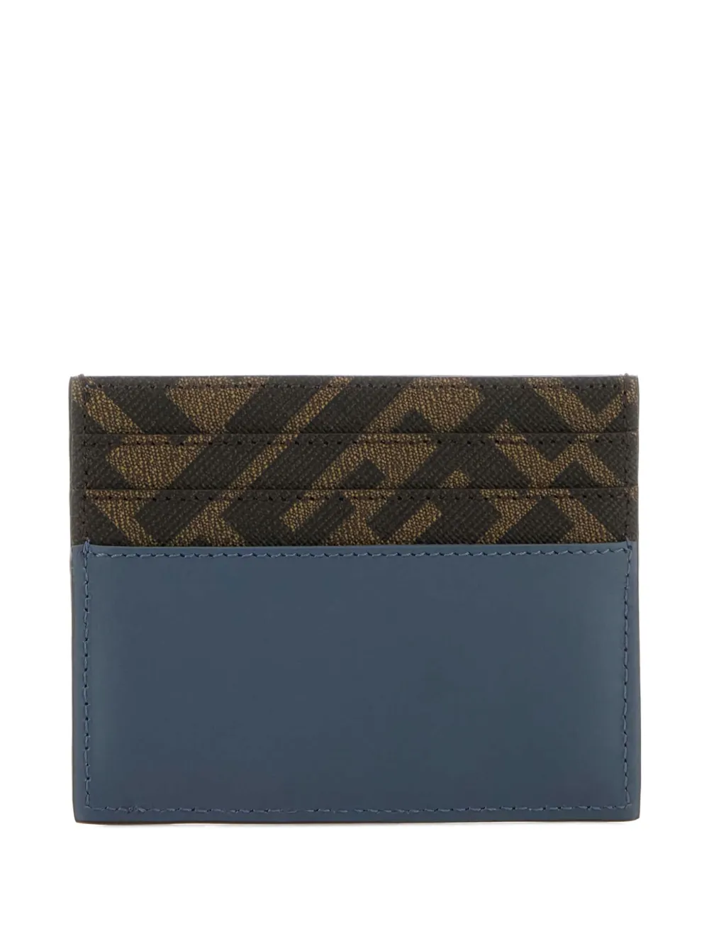FENDI Leren pasjeshouder met FF-patroon Blauw