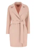 Max Mara Ajaccio belted wool blend coat - Pink