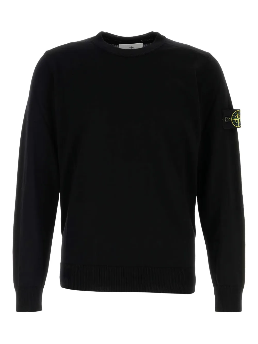 Stone Island logo-bagde sweater Zwart