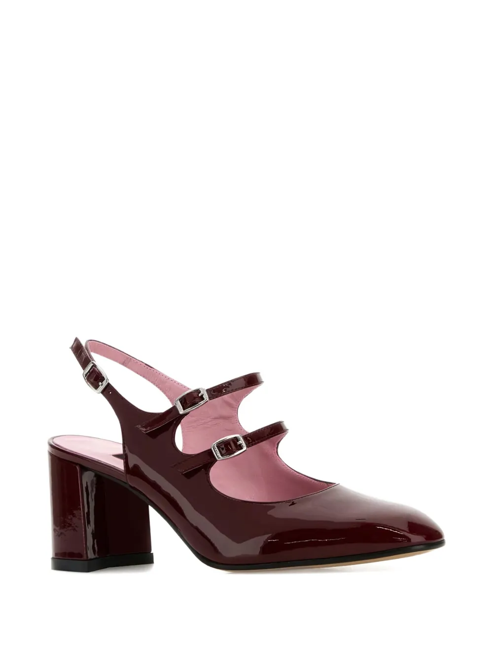 Carel Paris 70mm patent leather buckle pumps Red