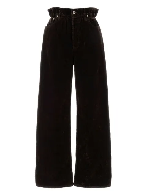 Miu Miu elastic-waist velvet trousers