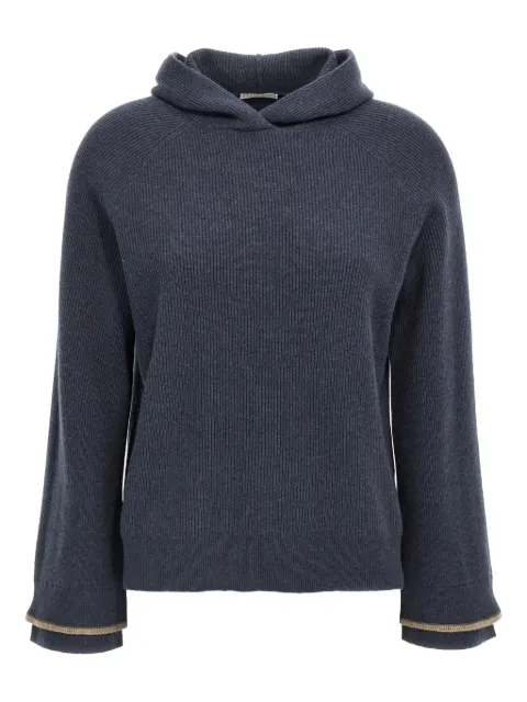 Brunello Cucinelli ribbed hooded sweater