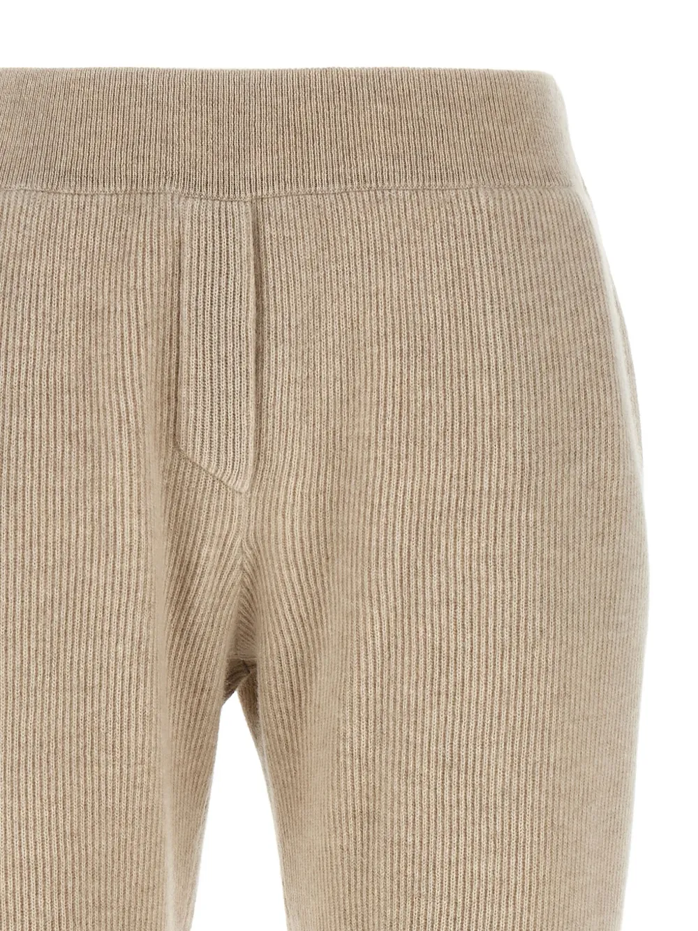 Brunello Cucinelli ribbed elastic-waistband trousers Beige