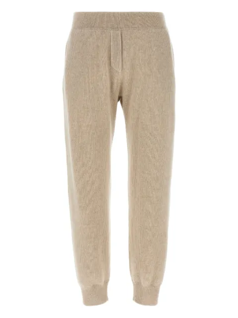 Brunello Cucinelli ribbed elastic-waistband trousers
