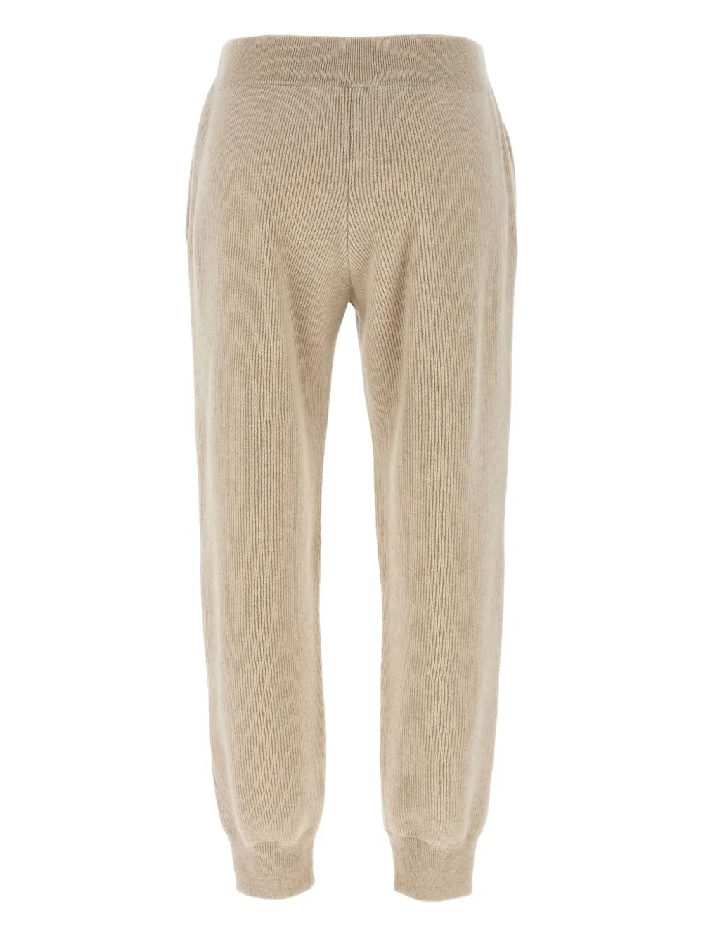Brunello Cucinelli ribbed elastic-waistband trousers Beige