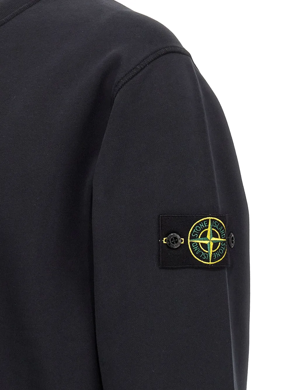 Stone Island Sweater met ronde hals en logopatch Zwart