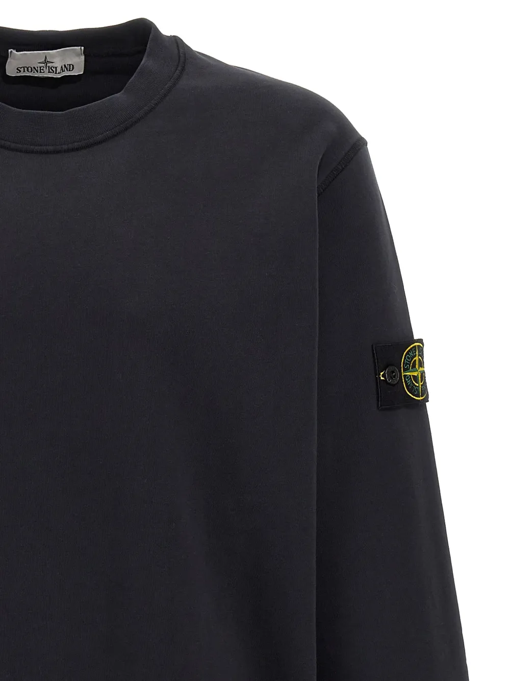 Stone Island Sweater met ronde hals en logopatch Zwart