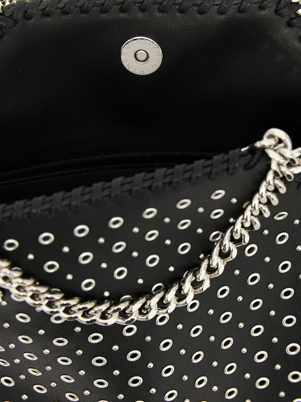 Stella McCartney Falabella kleine shopper verfraaid met studs Zwart