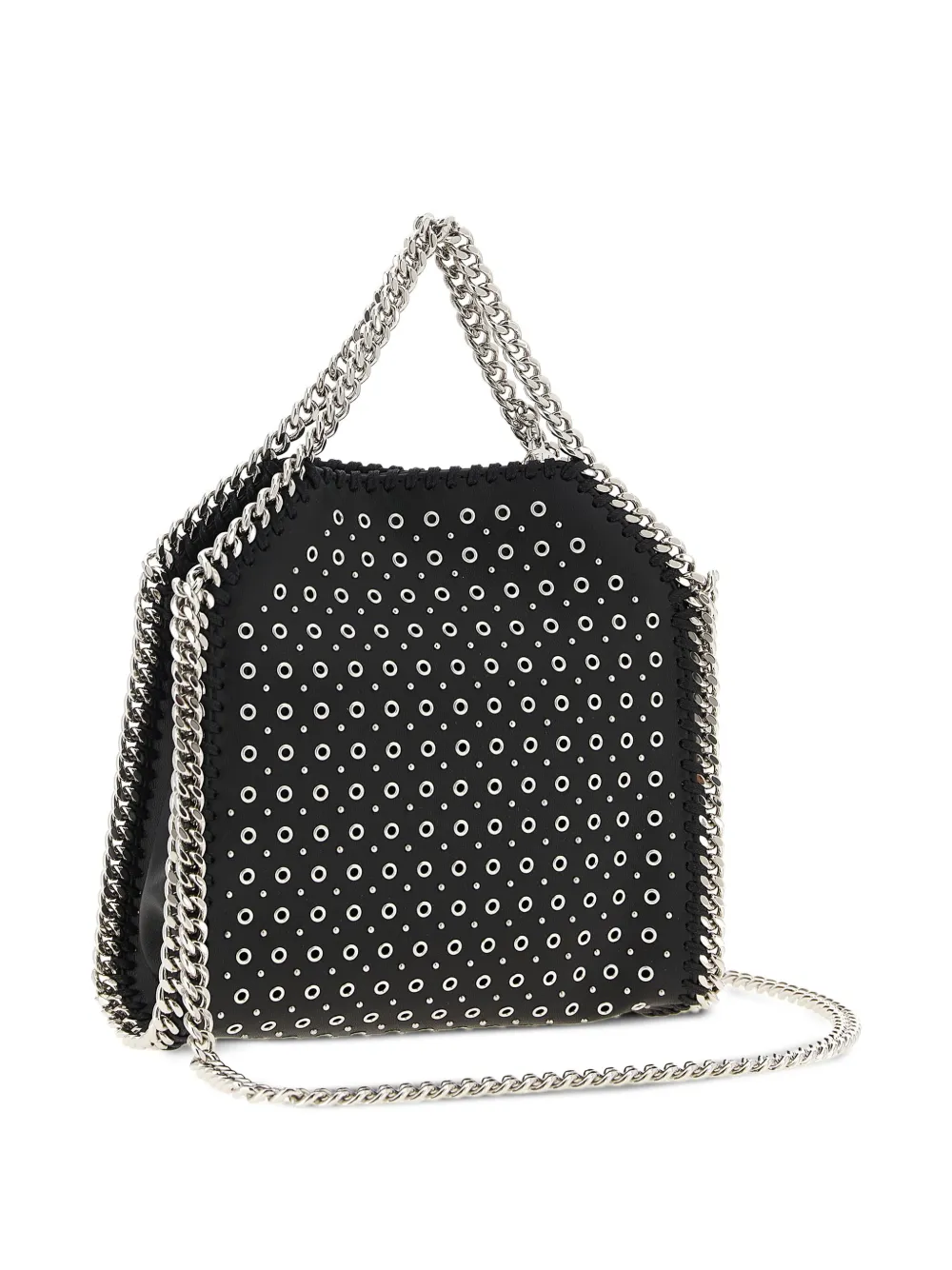 Stella McCartney Falabella kleine shopper verfraaid met studs Zwart