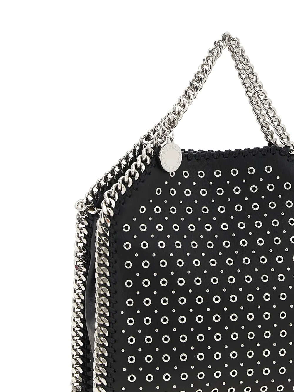 Stella McCartney Falabella kleine shopper verfraaid met studs Zwart
