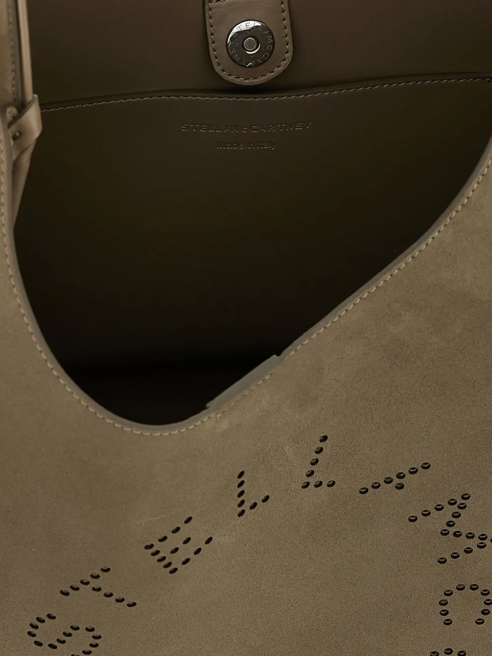 Stella McCartney perforated logo shoulder bag Groen