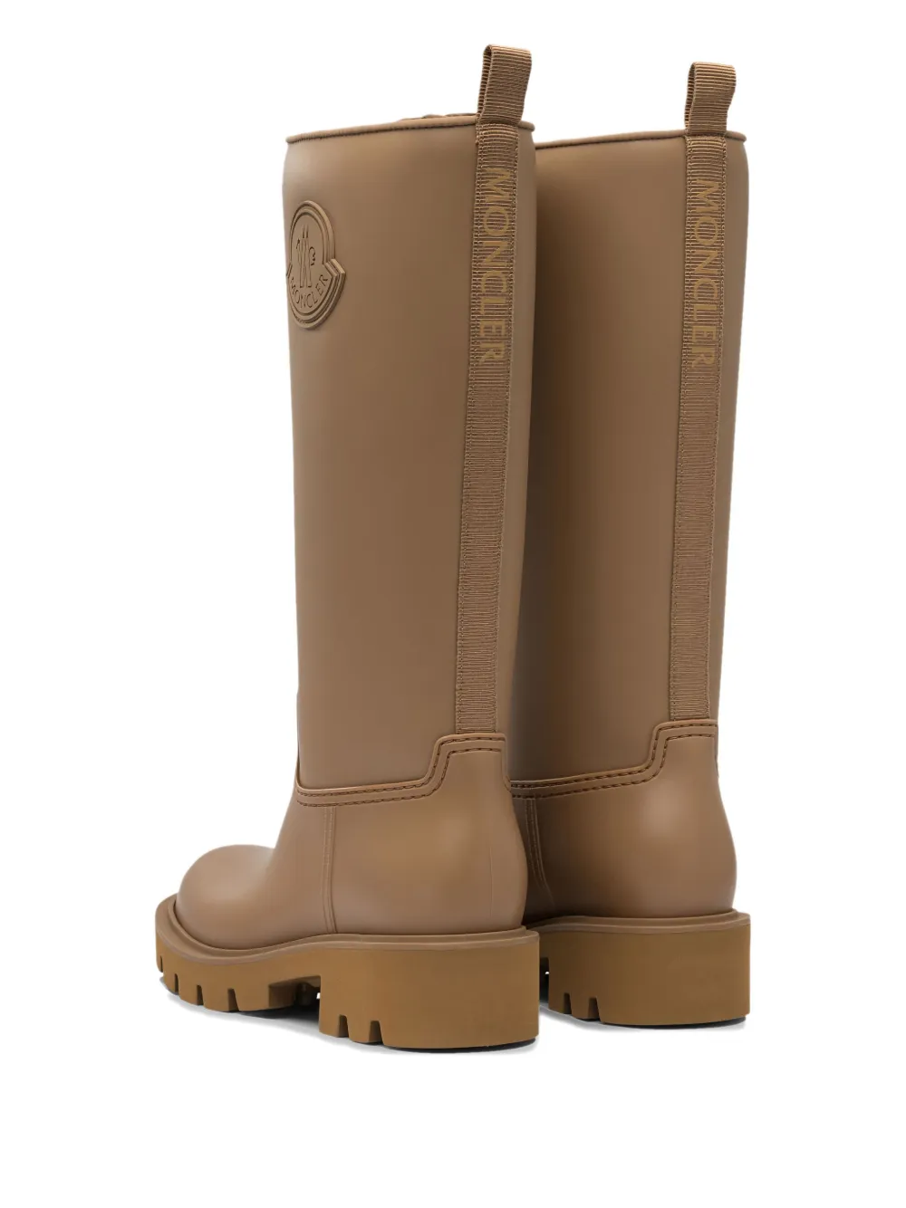 Moncler 40mm knee-high platform boots Brown