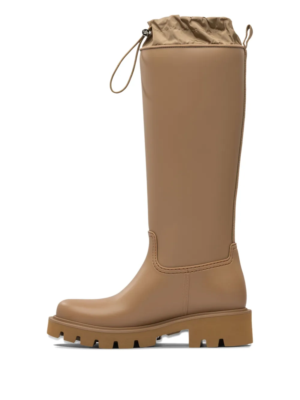 Moncler 40mm knee-high platform boots Brown
