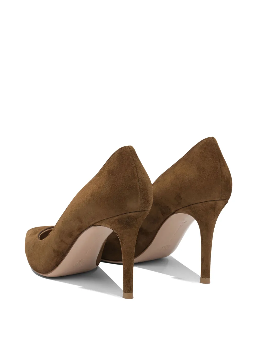 Gianvito Rossi 85mm suede pointed-toe pumps Brown