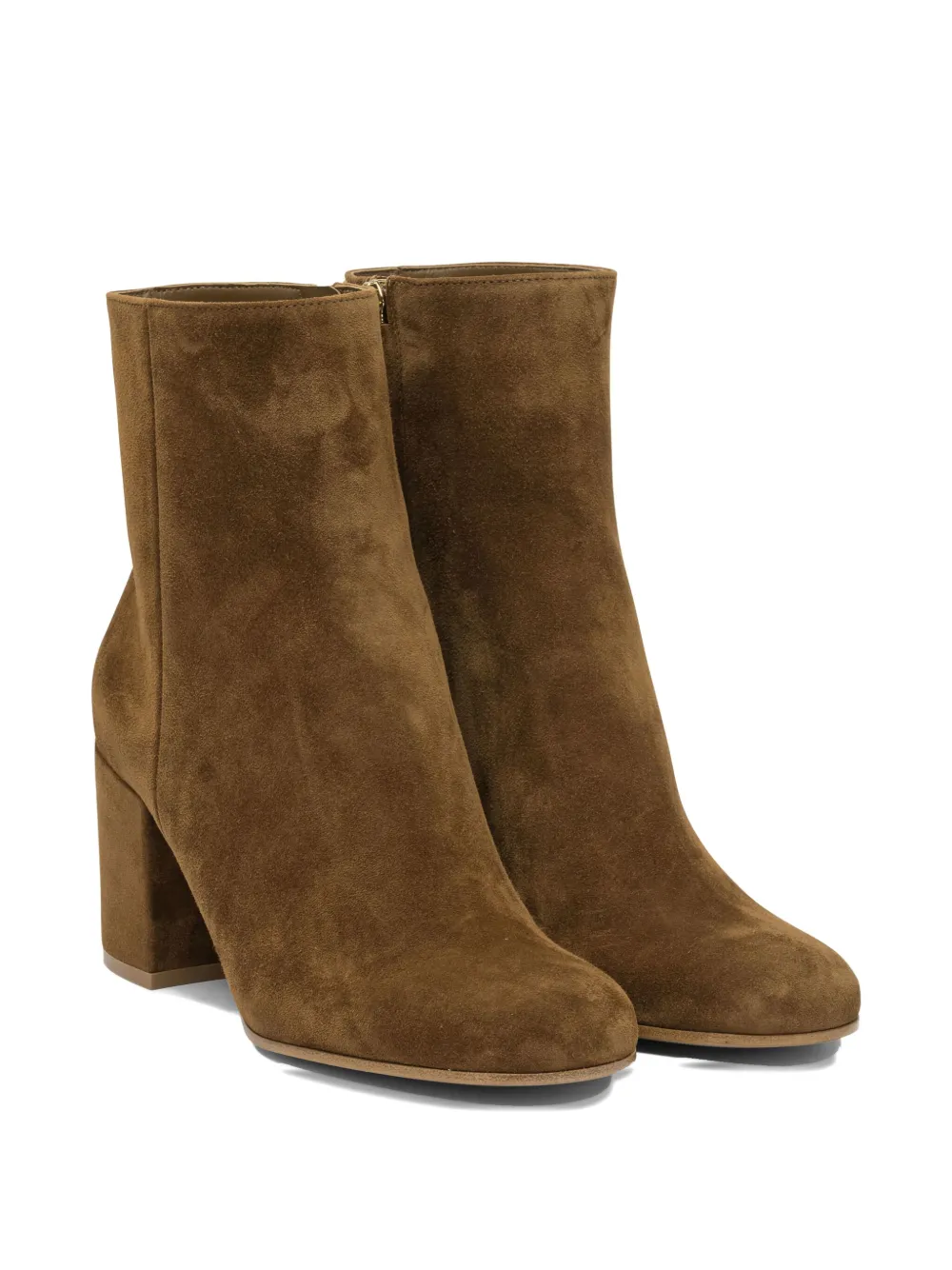 Gianvito Rossi block-heel suede boots Brown