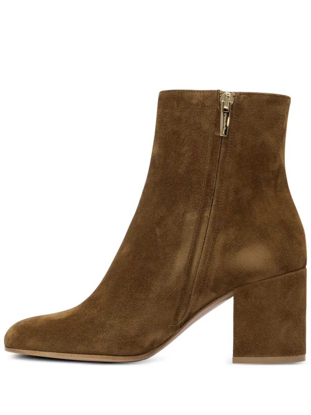 Gianvito Rossi block-heel suede boots Brown