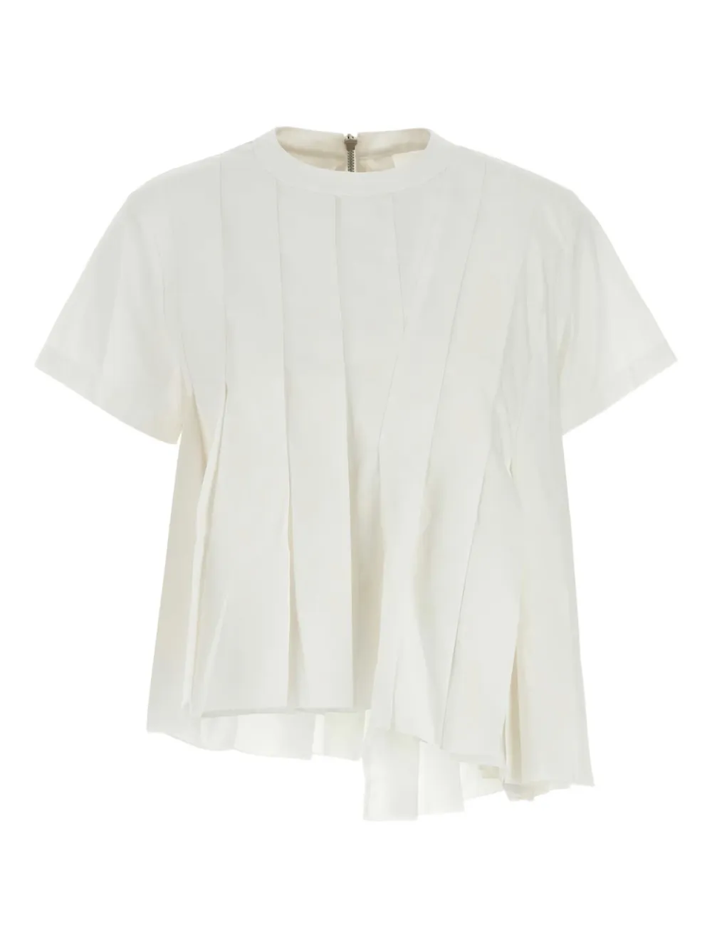 sacai pleated panel pullover - ホワイト sacai pleated panel pullover - ホワイト
