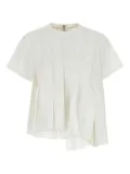 sacai pleated panel pullover - White