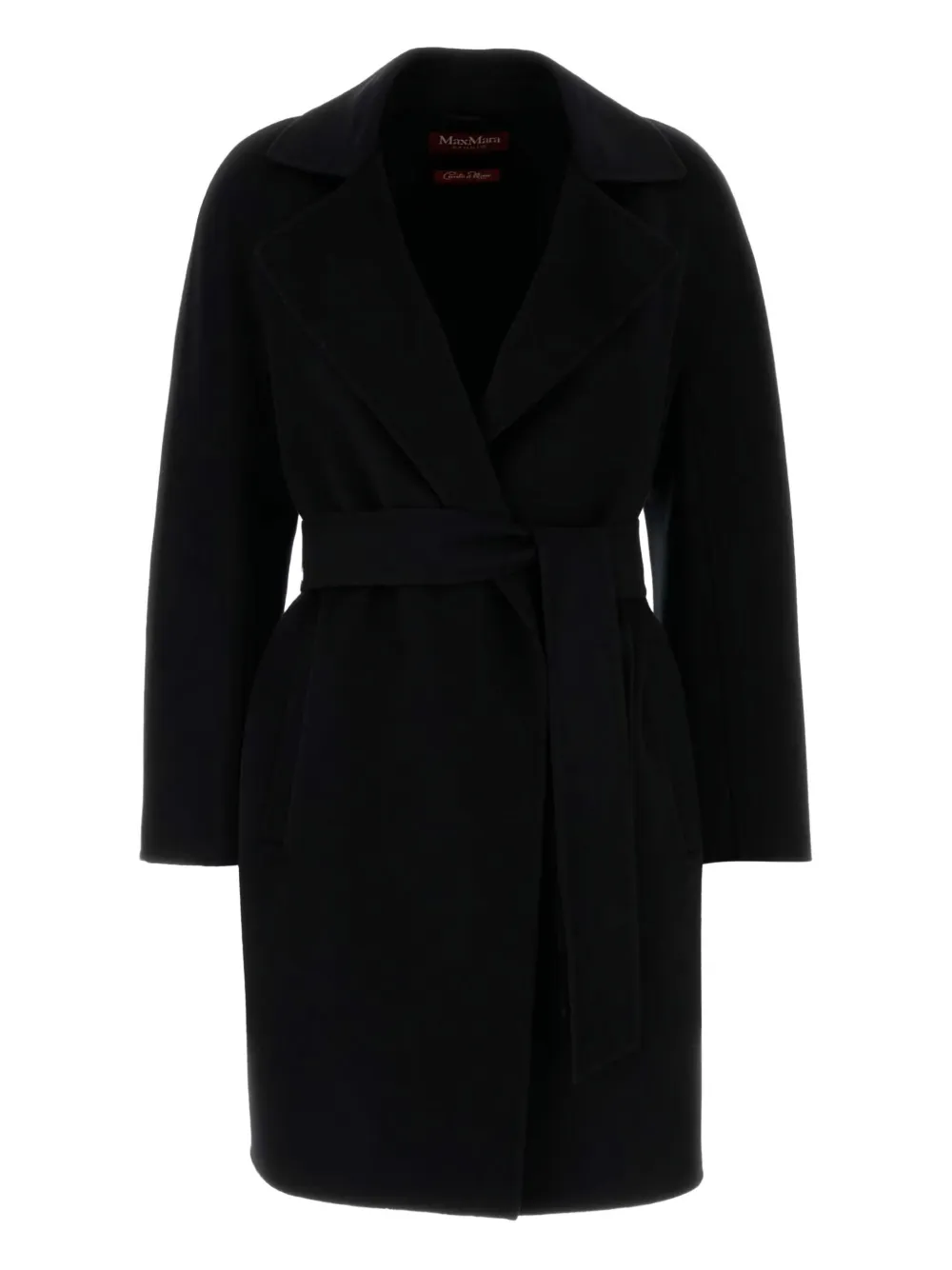 Max Mara belted wool coat Zwart
