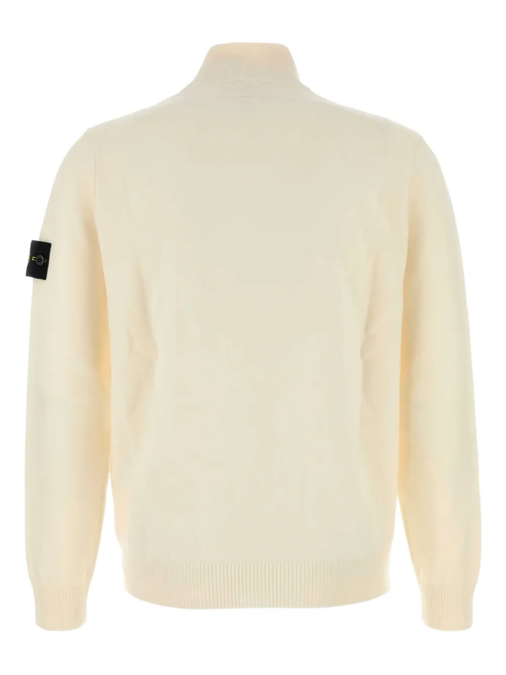 Stone Island high-neck button sweater Wit
