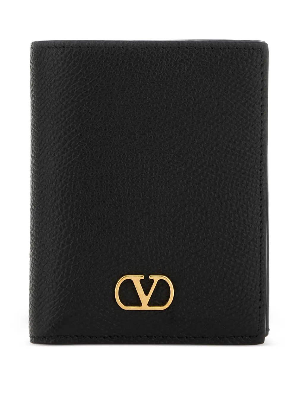 Valentino Garavani logo-plaque wallet Zwart