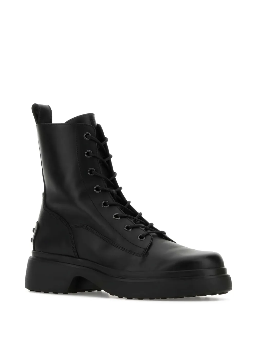 Tod's lace-up platform combat boots Black