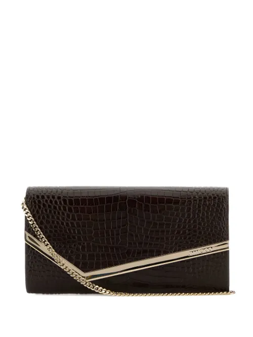 Pochette Emmie à effet peau de crocodile - Jimmy Choo - Modalova