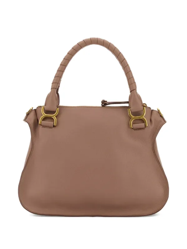 Chloé Medium Marcie Leather Handbag Brown FARFETCH MY