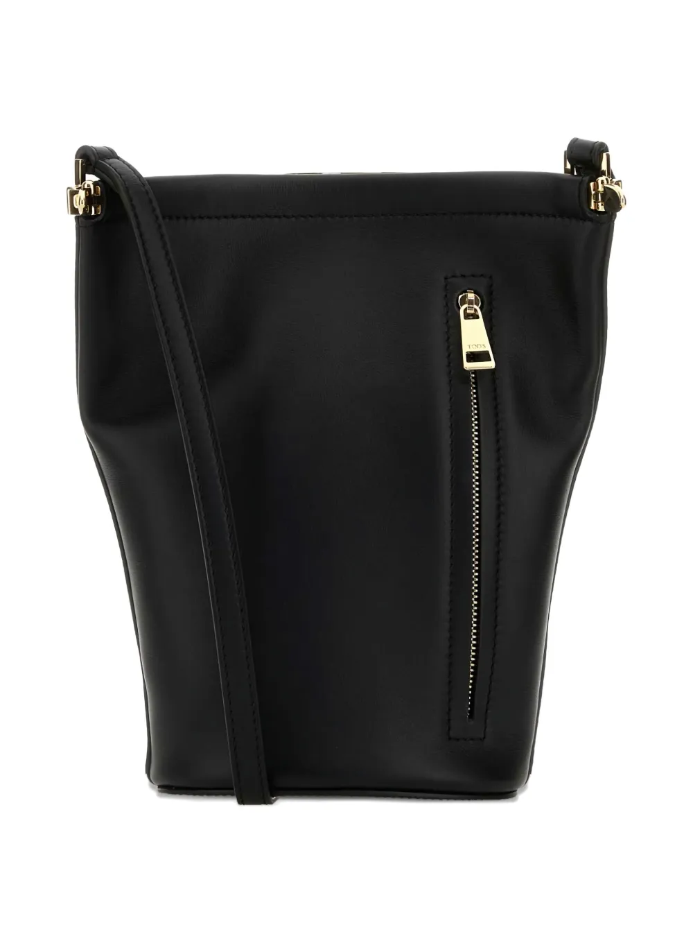 Tod's Schoudertas met metallic afwerking Zwart
