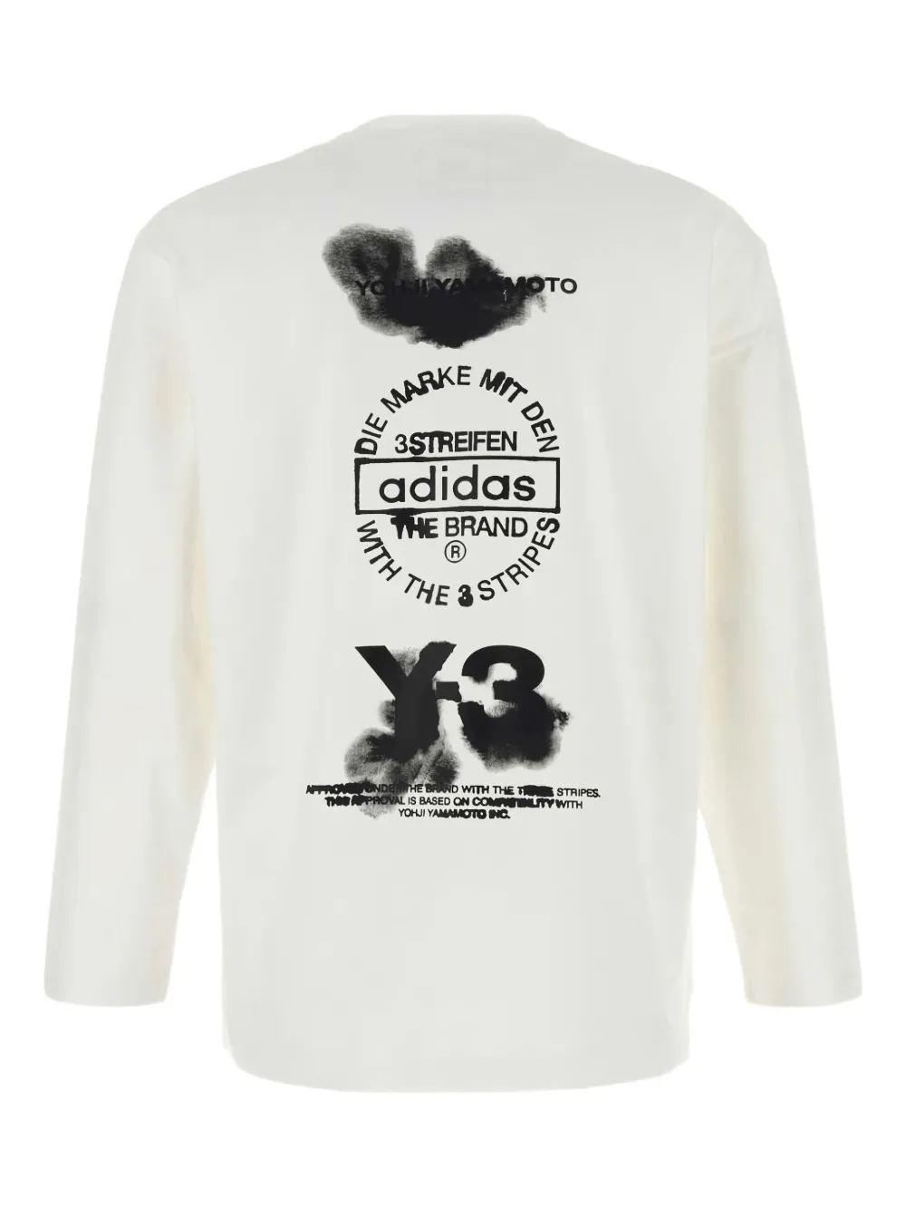 Y-3 graphic long-sleeve T-shirt Wit