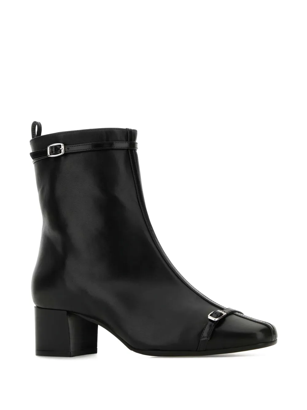 Carel Paris 50mm buckle-strap leather ankle boots Black