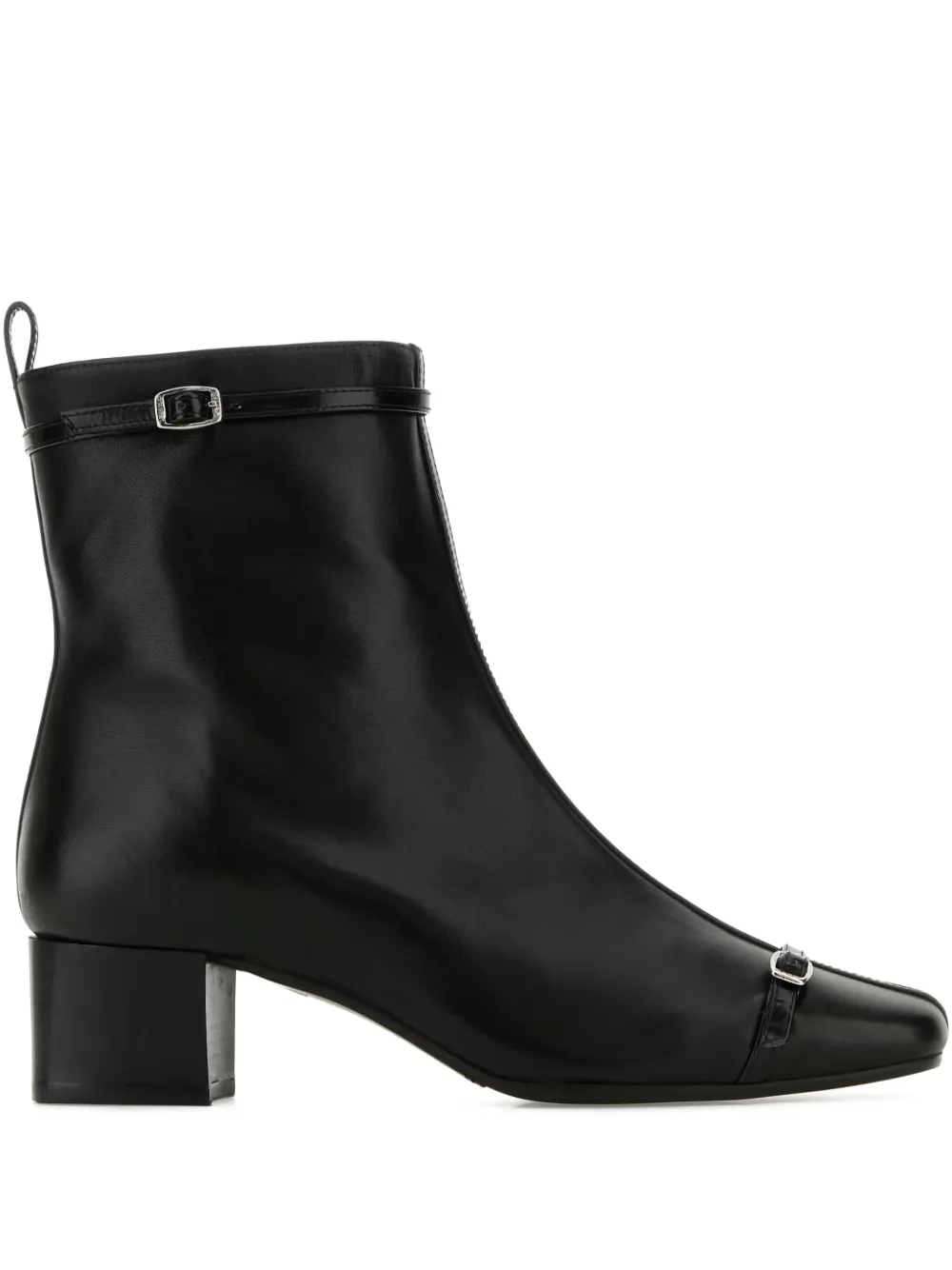 Carel Paris 50mm buckle-strap leather ankle boots Black
