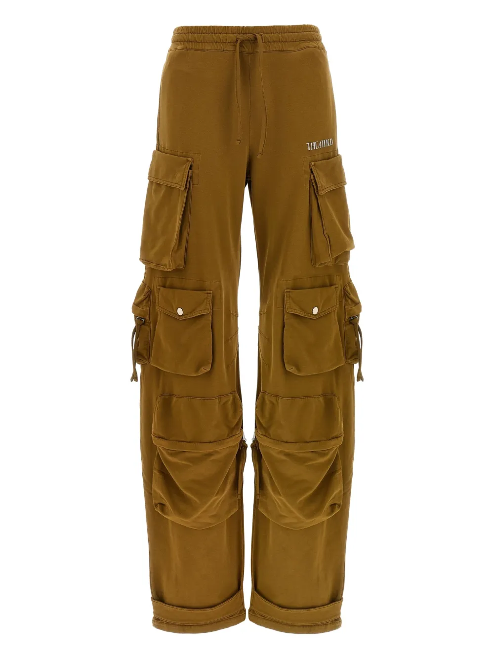 The Attico Fern cargo broek met logodetail Bruin