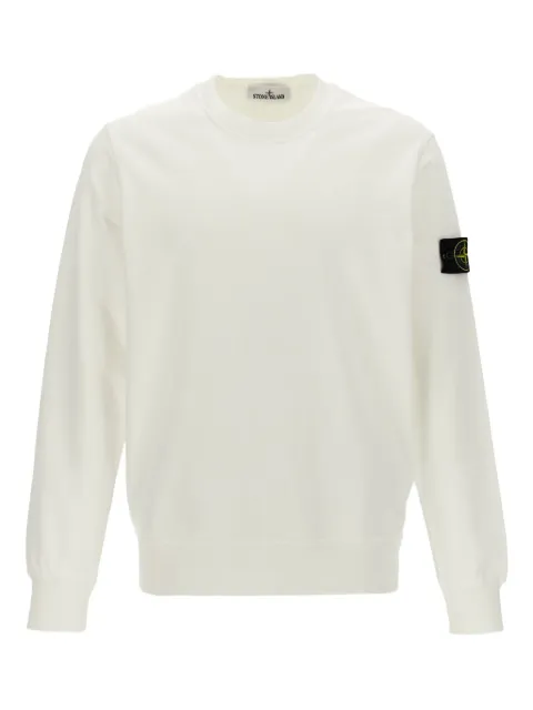 Stone Island logo-badge crew-neck sweatshirt