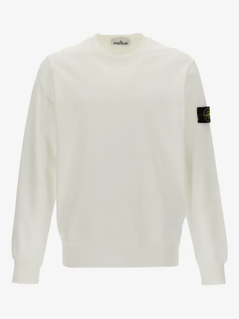 Stone Island logo-badge crew-neck sweatshirt