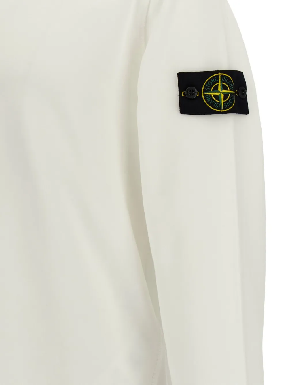 Stone Island T-shirt met ronde hals en logopatch Wit