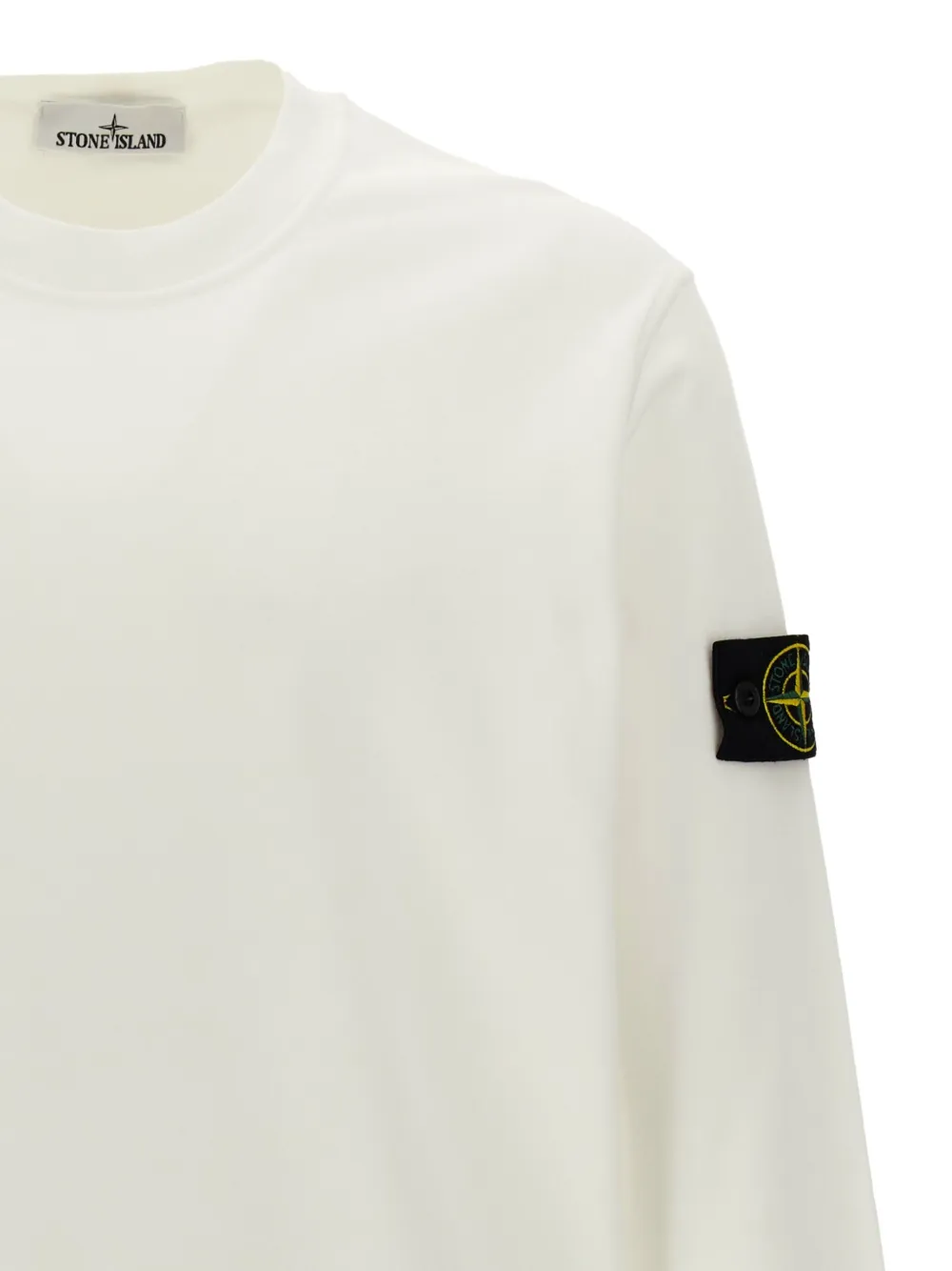 Stone Island T-shirt met ronde hals en logopatch Wit