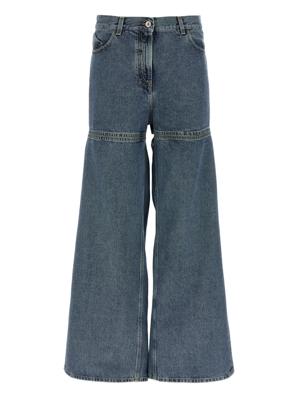 The Attico cut-out jeans - ブルー The Attico cut-out jeans - ブルー