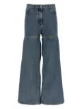 The Attico cut-out jeans - Blue