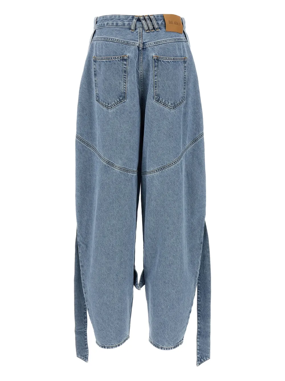 The Attico Jeans met banddetail Blauw