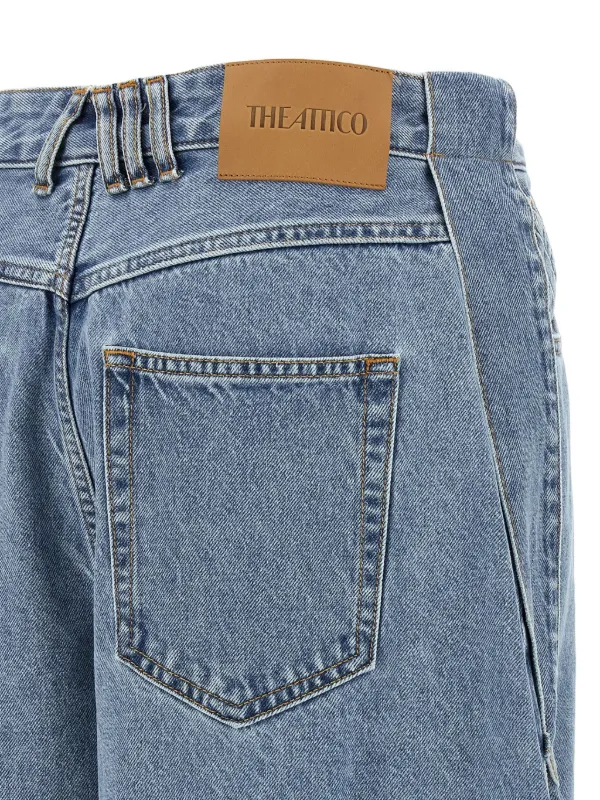 デニム・ジーパン THE ATTICO Tape jeans The Attico tape-detail Jeans | Blue | FARFETCH