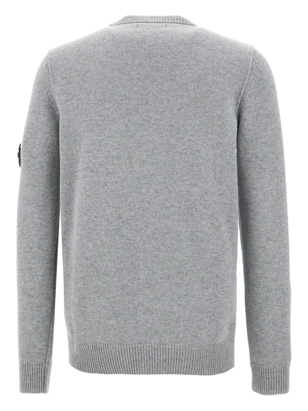 Stone Island Trui met ronde hals en logopatch Grijs