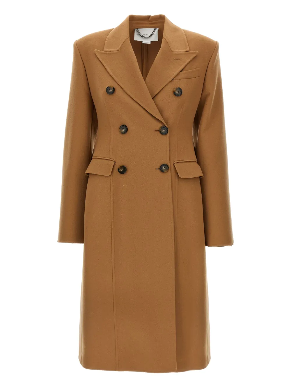 Stella McCartney peak-lapel double-breasted wool coat Bruin