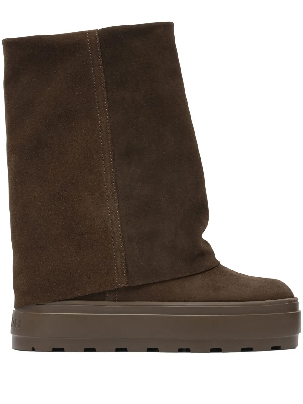 folded platform ankle boots