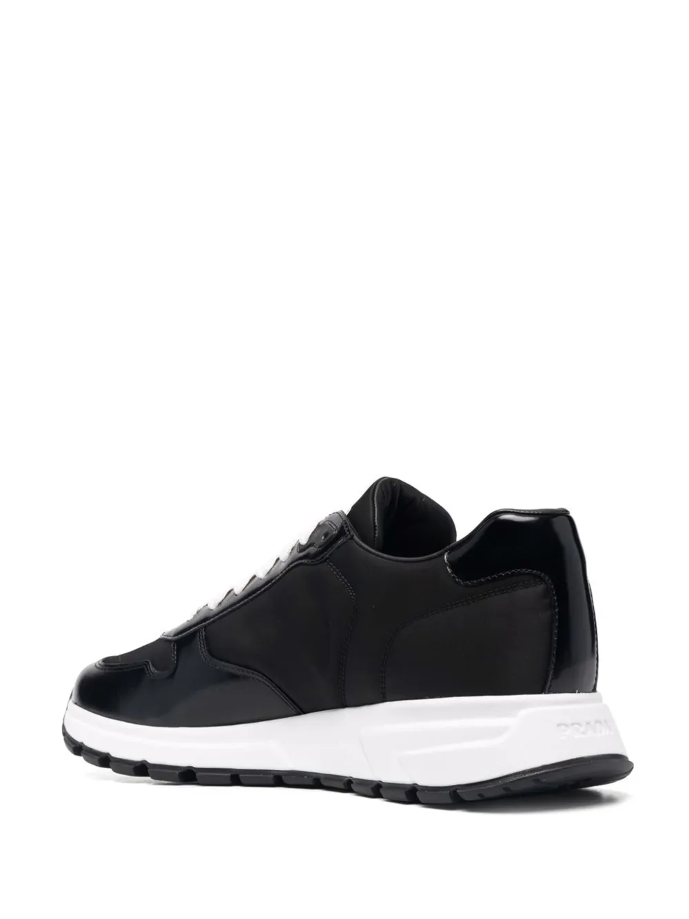 Prada Sneakers met leren vlakken Zwart