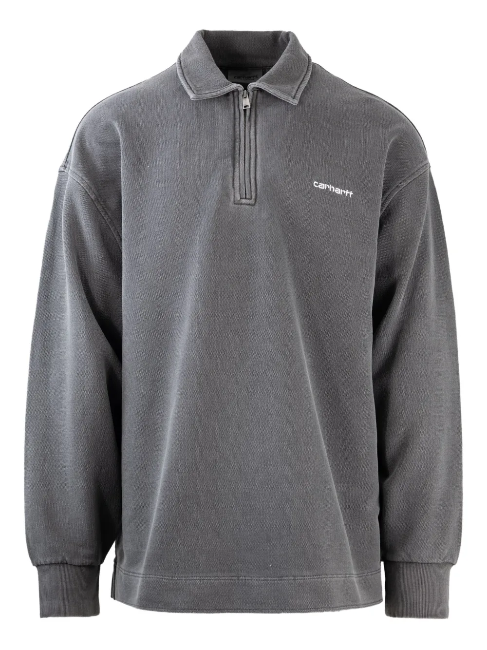 Carhartt WIP half-zip polo-collar sweatshirt Grijs