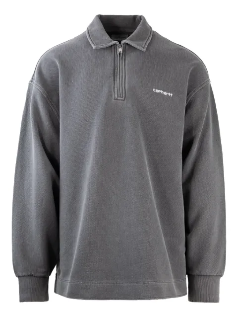 Carhartt WIP سويت شيرت بياقة بولو وسحاب نصفي