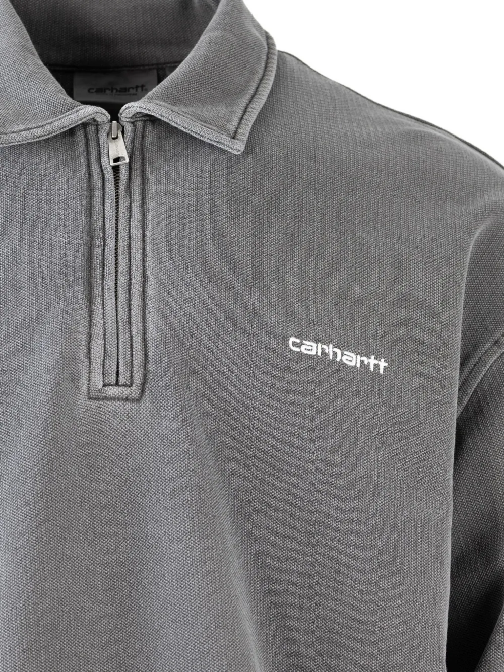 Carhartt WIP half-zip polo-collar sweatshirt Grijs